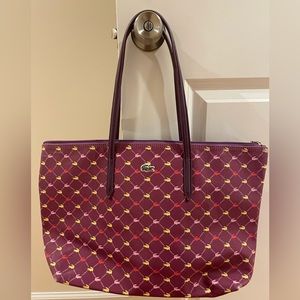 NWOT Burgandy Lacoste Tote